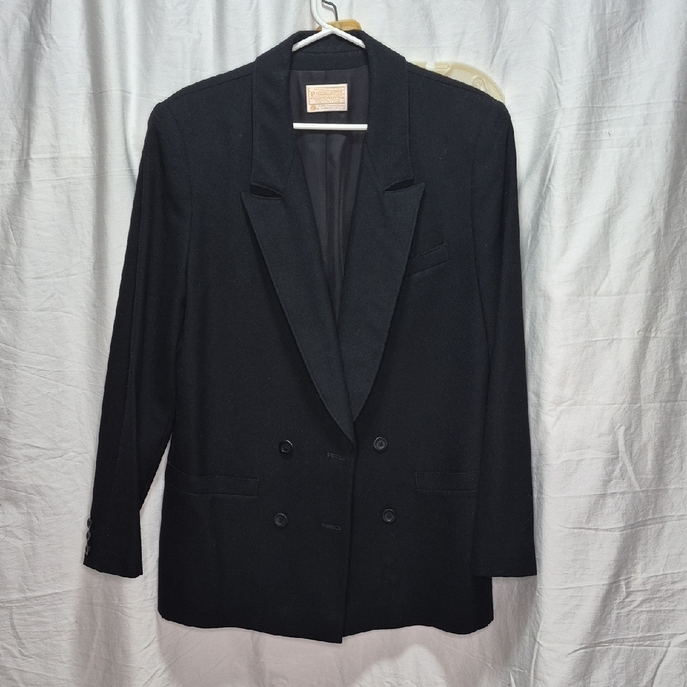Pendleton Classic Black Double-Breasted Wool Blaz… - image 3